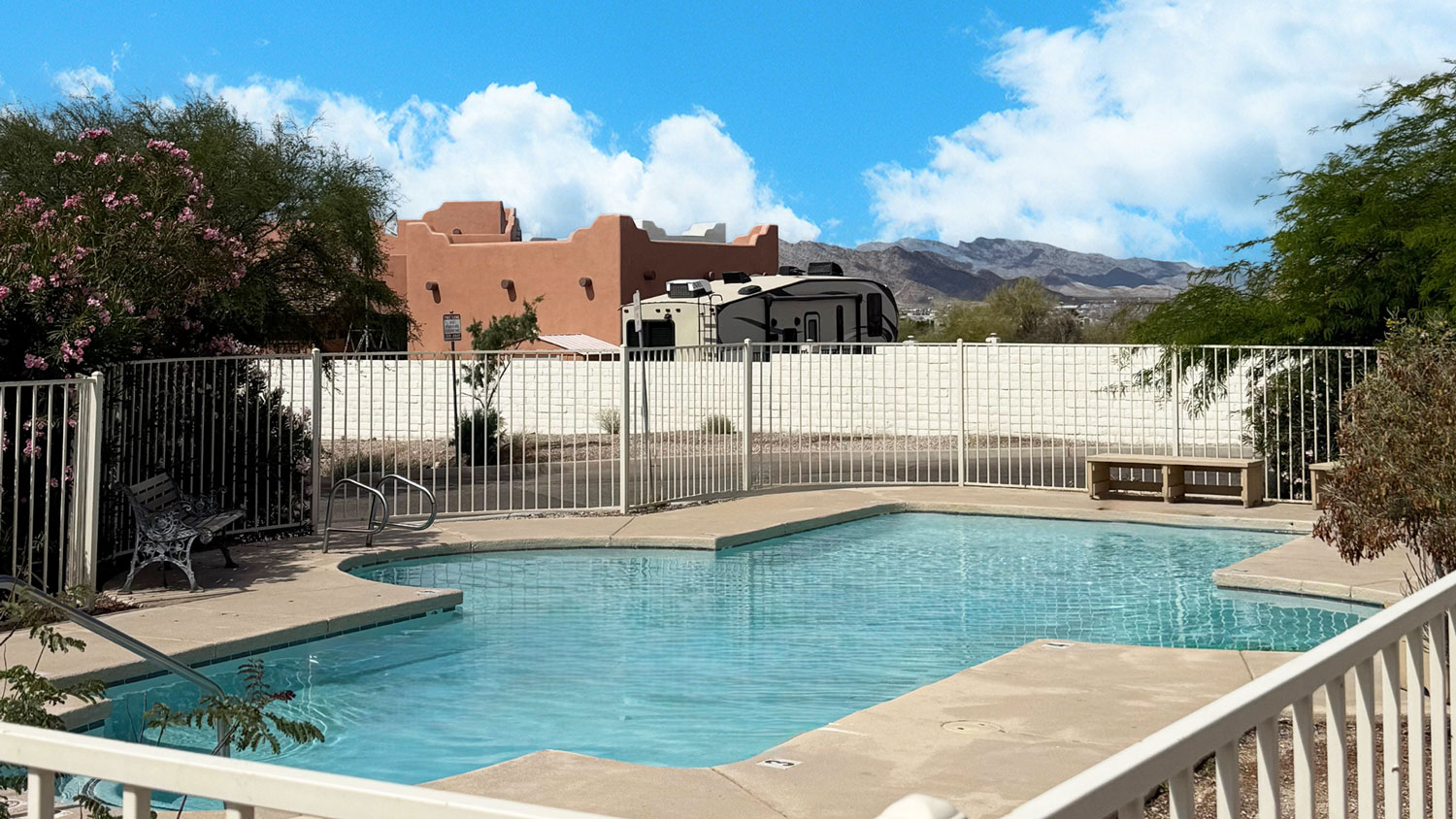 This image displays swimming pool photo of Quartzsite Senior Apartments