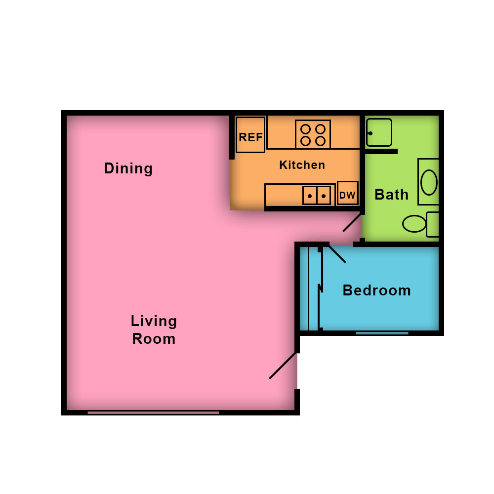 of Quartzsite Senior Apartments This image is the visual schematic floorplan representation of at Quartzsite Senior Apartments.